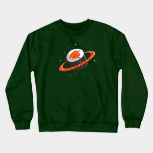 Salmon Sushi Planet Cartoon Crewneck Sweatshirt